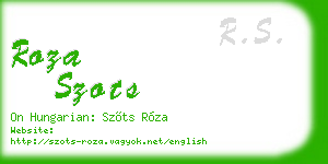 roza szots business card