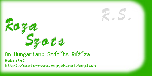 roza szots business card